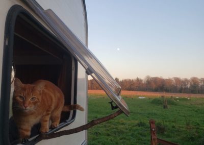 Une caravane encore blanche... Sun et la lune.